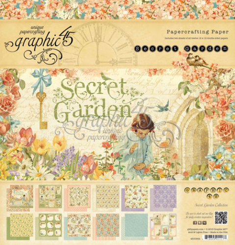 Graphic 45 Secret Garden Paper Pad 12x12 Graphic 45 Secret Garden Paper Pad 12x12